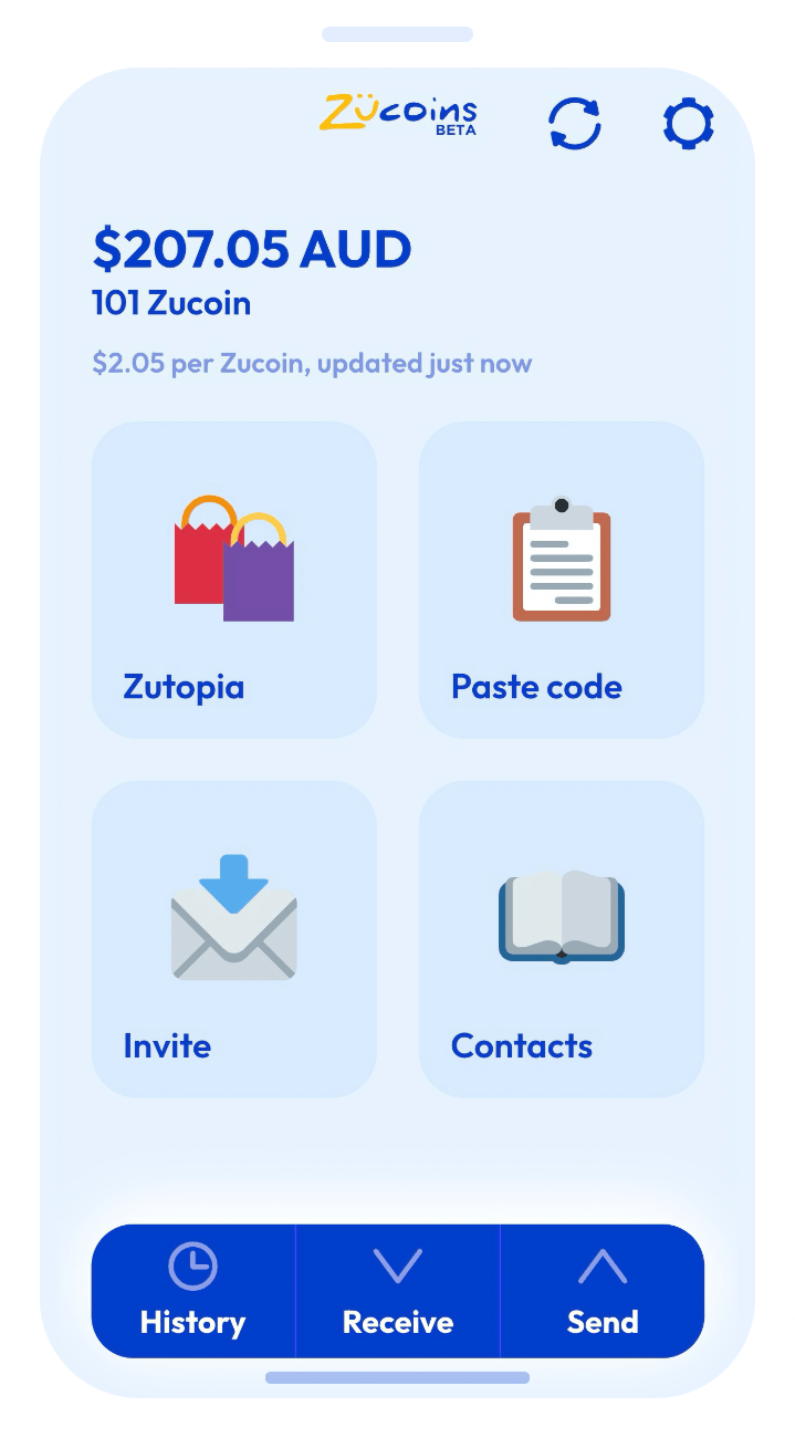 Zucoin wallet app